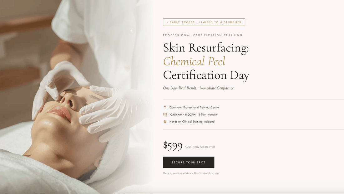 Skin Resurfacing: Chemical Peel. Certification Day