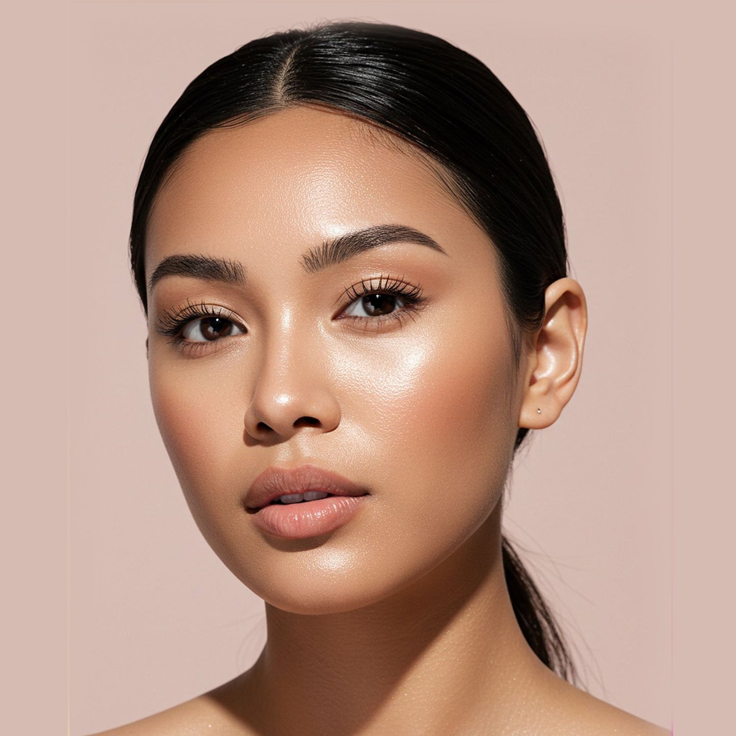 An image of a womans face with makeup on