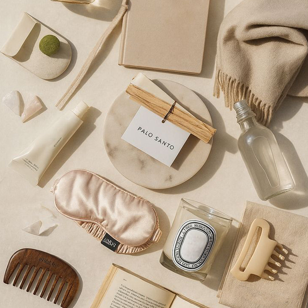 Wellness products in a bath