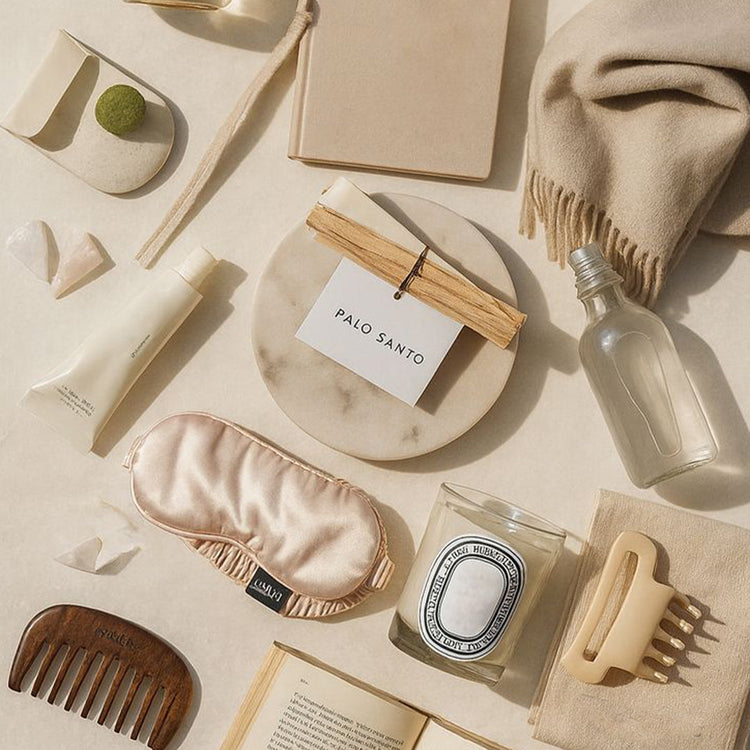Wellness products in a bath