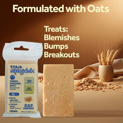 Oatmeal Soap Sponge 2 In 1