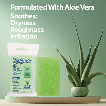 Aloe Soap Sponge Moisturizing Effect